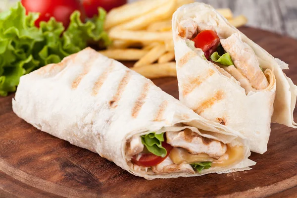 Tortilla wrap, fajita — Stockfoto