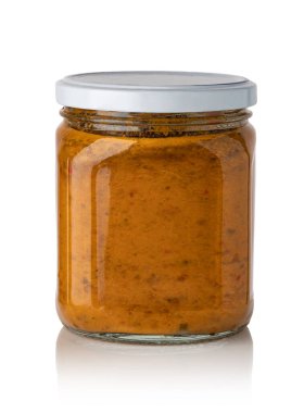 eget hide in glass jar on white background