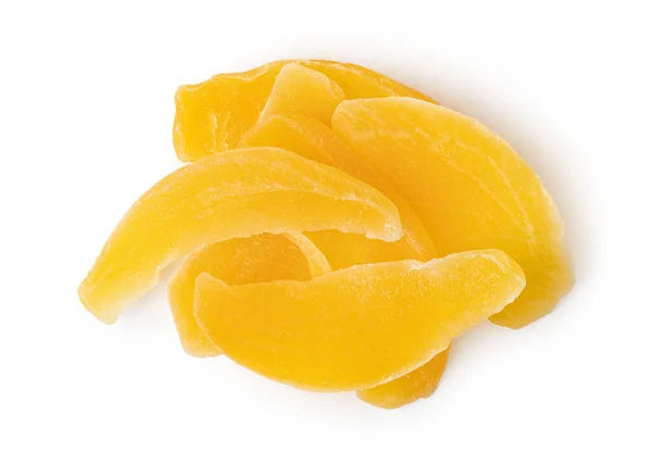 Gedroogde Mango Geïsoleerd Witte Achtergrond — Stockfoto