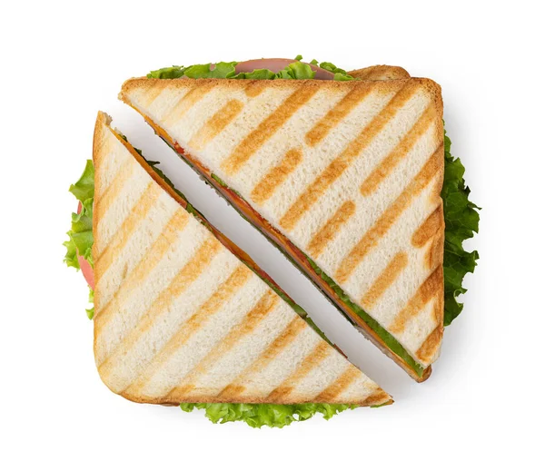 Сендвіч Ізольований Білому Тлі — стокове фото
