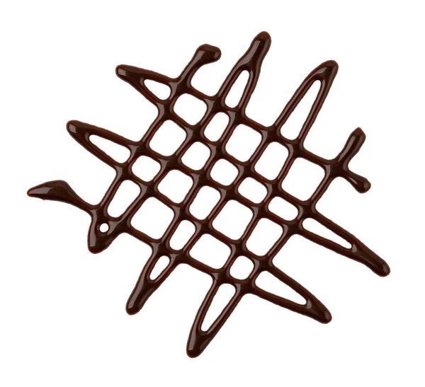 Сладкий Шоколадный Соус Белом Фоне — стоковое фото
