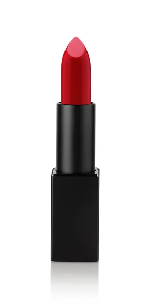 Rouge Lèvres Rouge Isolé Sur Fond Blanc — Photo