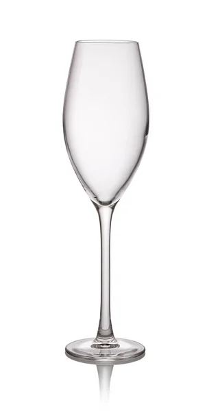 Glas Champagne Isolerad Vit Bakgrund — Stockfoto