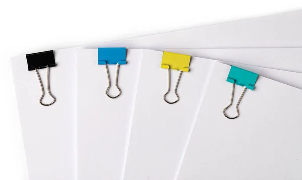 Multicolored Paper Clips Paperwork — Stock Photo, Image