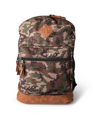 Beyaz arkaplanda sırt çantası