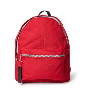 Beyaz arkaplanda sırt çantası