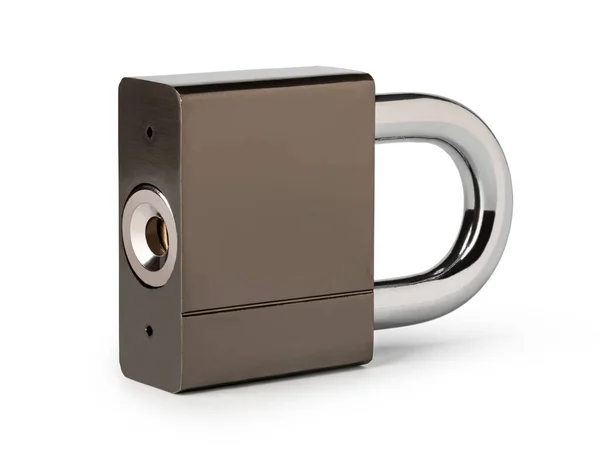 Metal Padlock White Background — Stock Photo, Image