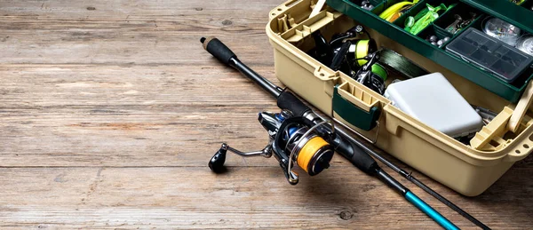 Fishing Rod Tackle Box — Stock Photo, Image