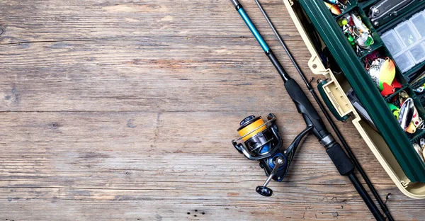 Fishing Rod Tackle Box — Stock Photo, Image