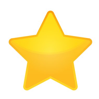 Golden vector star clipart