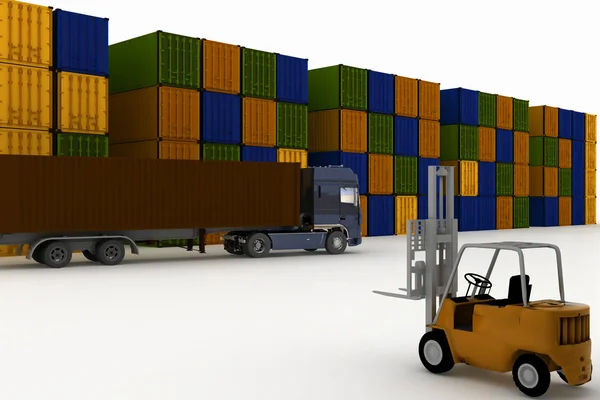 Laden van container — Stockfoto