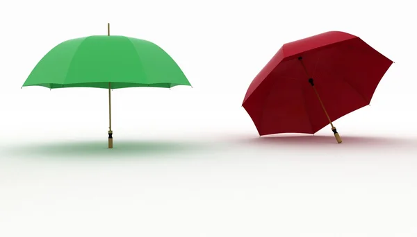 Multicoloured umbrellas on a white — Stock Photo, Image