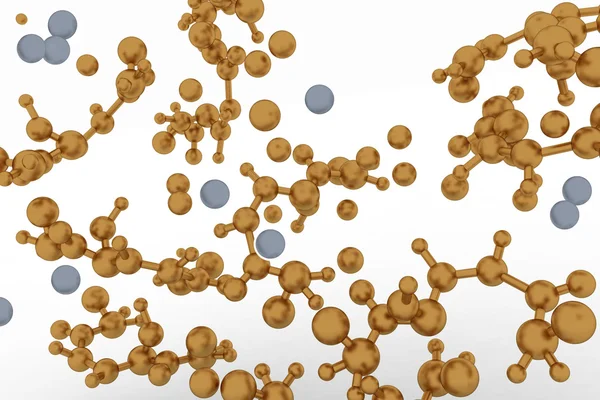 3D gör molekylen bakgrund — Stockfoto