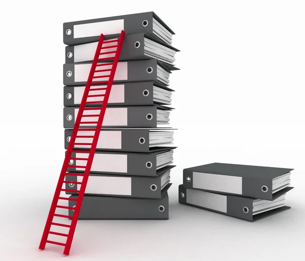 Folders and ladder. — Stock Photo, Image