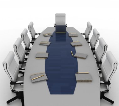 modern ofis için boş sandalye ile konferans masası