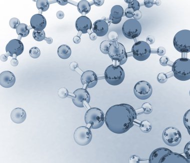 3D render molekül arka plan