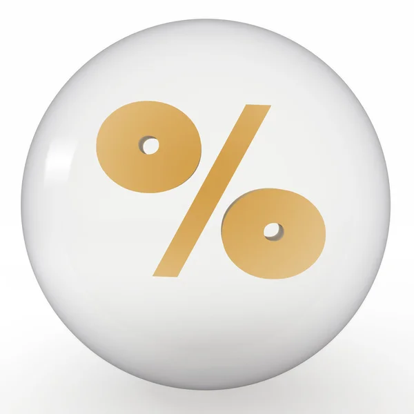 Crystal ball with sign of percent inside — Stock Photo, Image