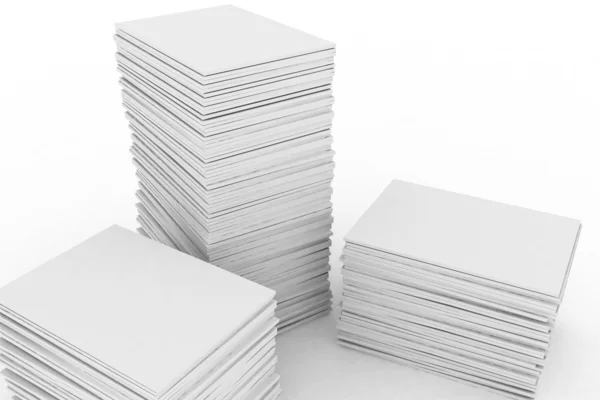 Big pile of paper on white background — Stock Photo, Image