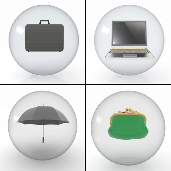 Set of objects for a businessman — Stock Photo, Image