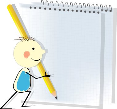 çocuklar el-çizim tarzı eğitim Icon set.