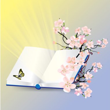 kitap--dan o uçan kelebek ile açın.