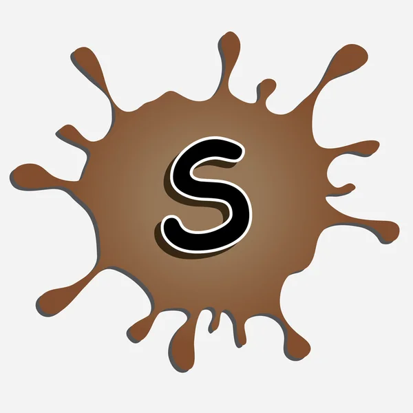 De letter s in de inkblot — Stockvector