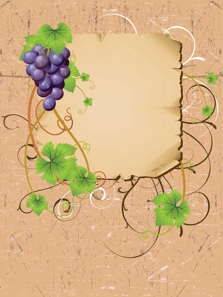 Vector frame with vine — Stock Vector