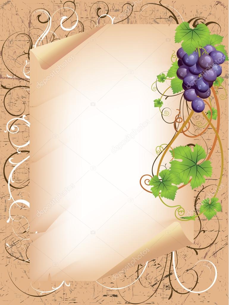 vector frame with vine