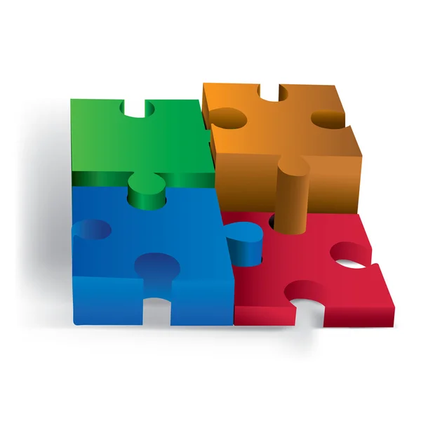 3D-diagrammen voor puzzle — Stockvector