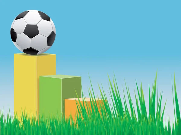 Banner de fútbol. Banner vectorial de pelota de fútbol — Archivo Imágenes Vectoriales