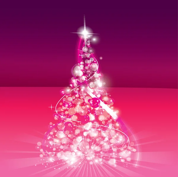 Hermoso árbol de Navidad abstracto — Vector de stock