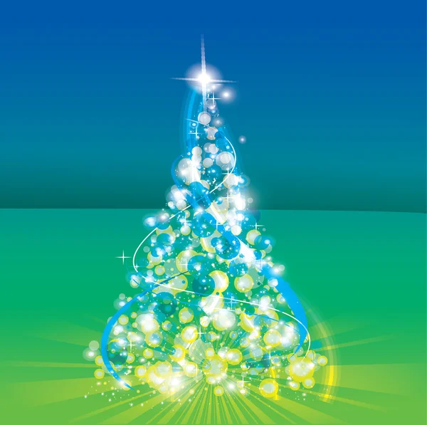 Krásné abstraktní vánoční strom — Stockový vektor