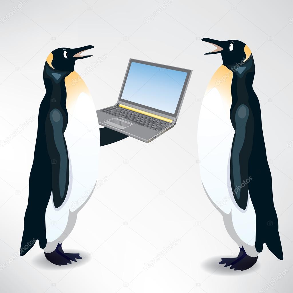 two business penguin