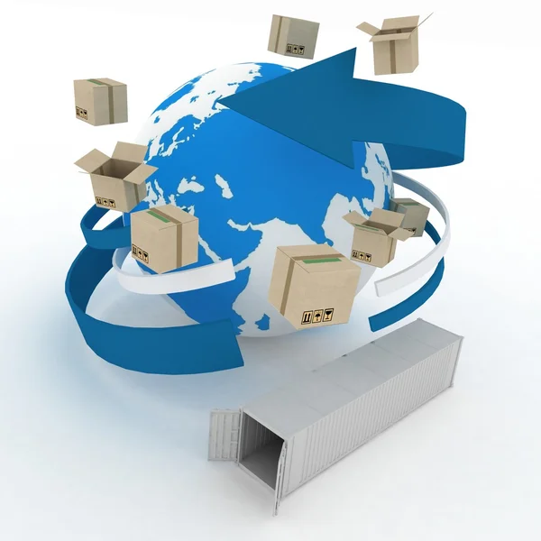 Worldwide shipping concept. — Stock Photo, Image