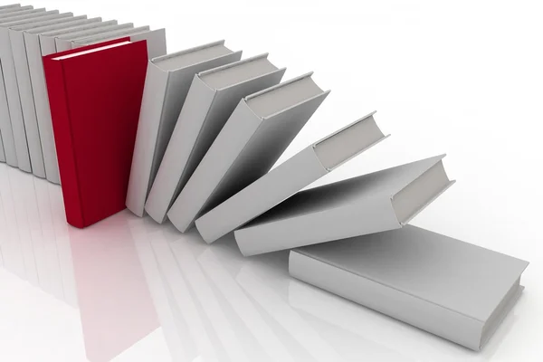 3d books on background white — Stock Photo, Image