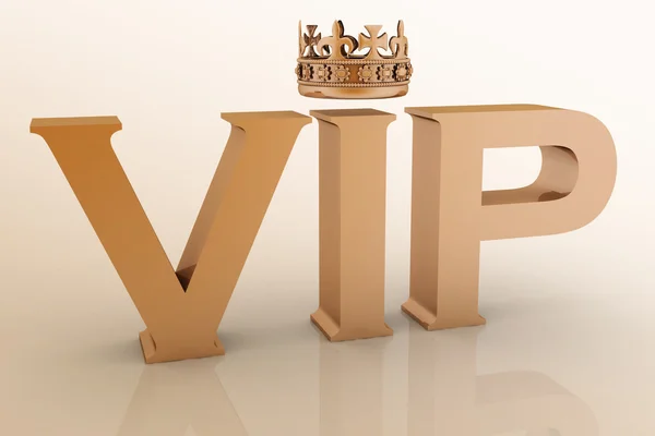 VIP abbreviation with a crown — Stock Photo, Image