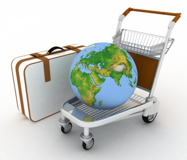 Dünya üzerinde bir yük ışık sepeti ulaşım