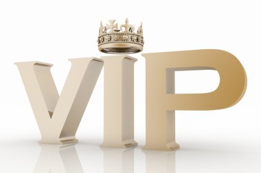 VIP kısaltma bir taçla