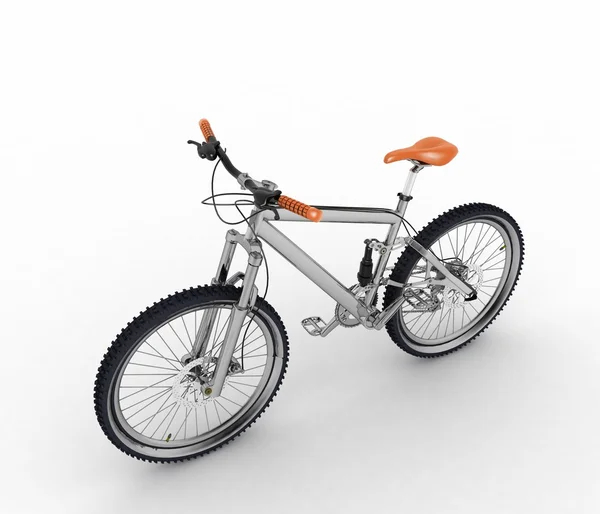 자전거 흰색 절연 — 스톡 사진