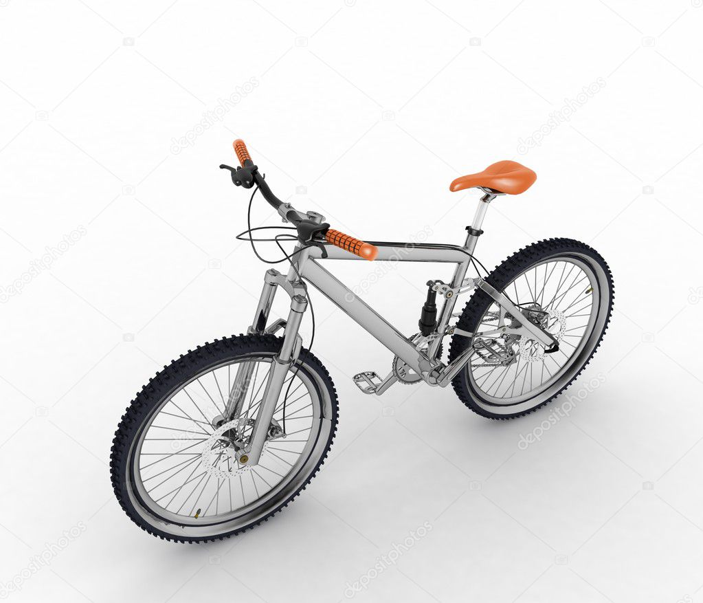 Bicycle isolated on white