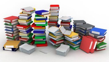 kitap yığınları