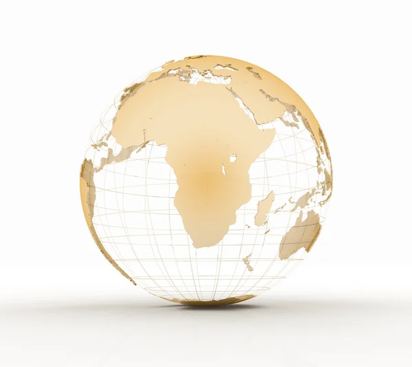 Gold globe art — Stock Photo, Image