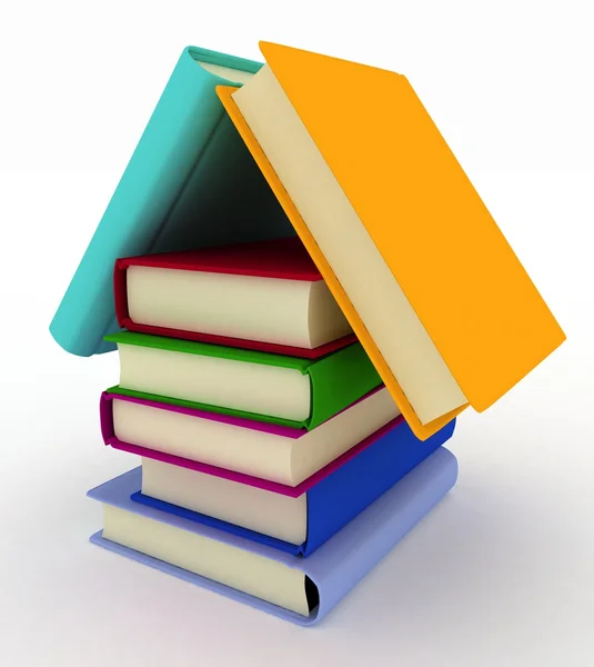 House built from books — Stock Photo, Image