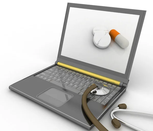 Laptops diagnostic — Stock Photo, Image