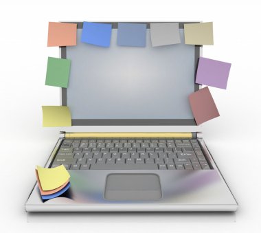 bir defter kağıt yığınları ile uyarı mektuplarında