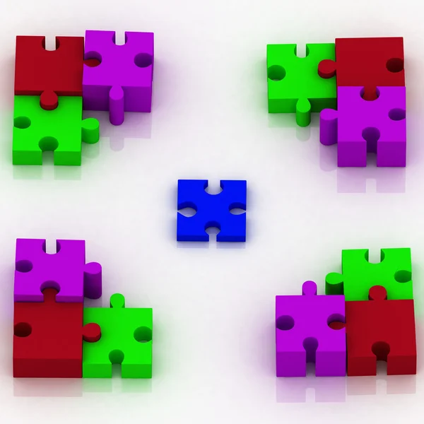 3d constituant du puzzle. conception du choix — Photo