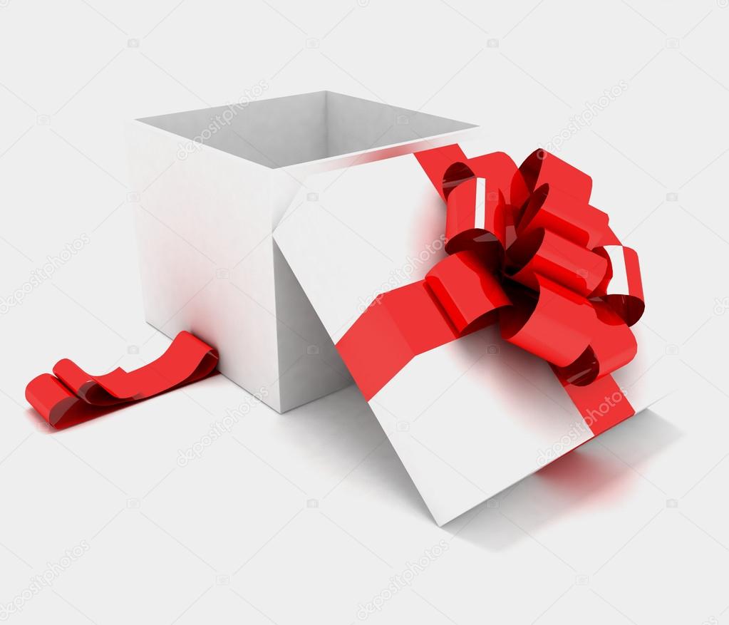 Open gift box. 3d illustration