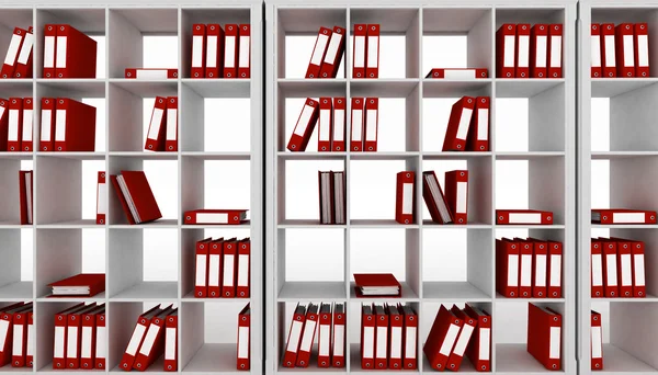 Office cupboard with different folders — Stock Photo, Image