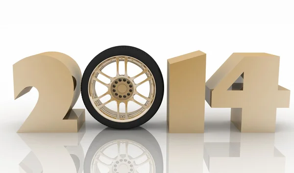 2014 year. Isolated 3D image — Stock Photo, Image