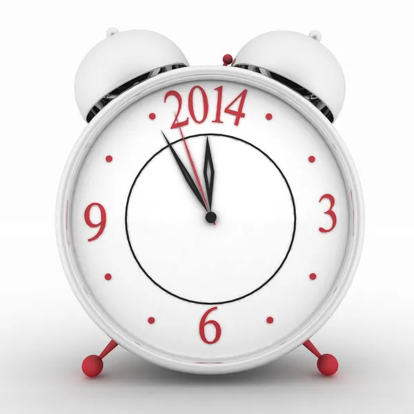 2014 jaar op alarm klok. — Stockfoto